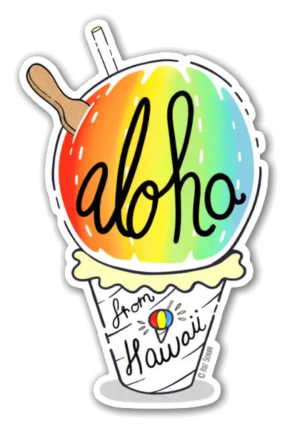 Shave Ice Aloha Sticker Shave Ice Clipart Transparent Shave Ice Clipart Png Ice Transparent Background