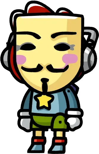 Guy Fawkes Mask Scribblenauts Maxwell Chef Png Guy Fawkes Mask Transparent