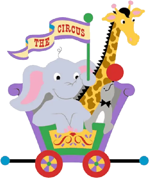 Download Circus Illustration Elephants Train Transparent Circus Animals Clipart Png Circus Elephant Png