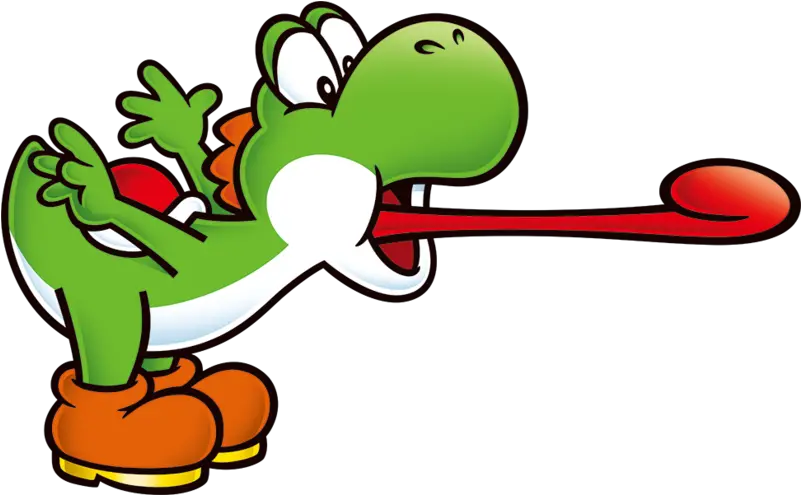 Super Mario Facts Yoshi Sticking Tongue Out Png Yoshi Transparent