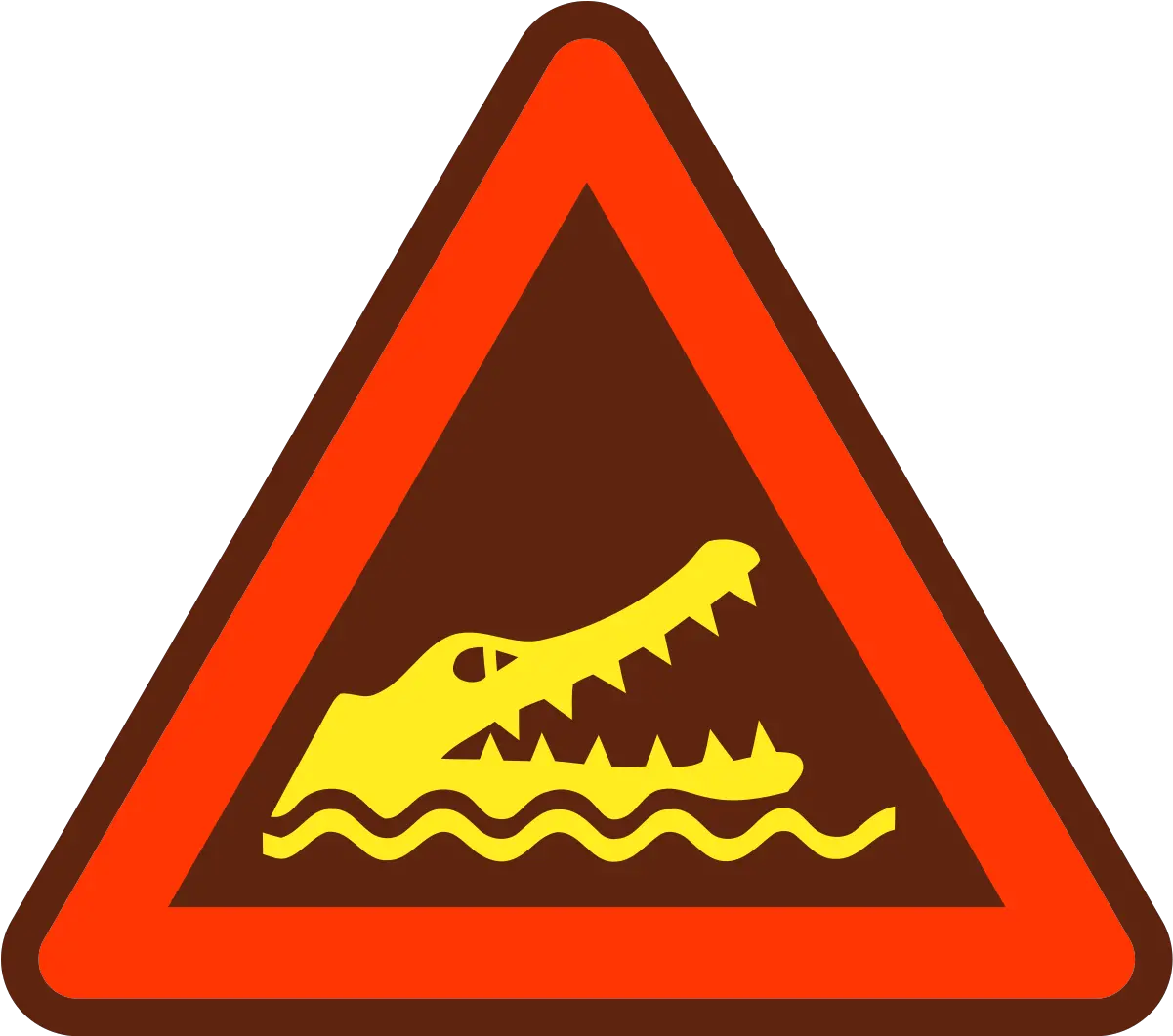 Crocodile Warning Sign 02 Warning Sign Png Warning Sign Transparent