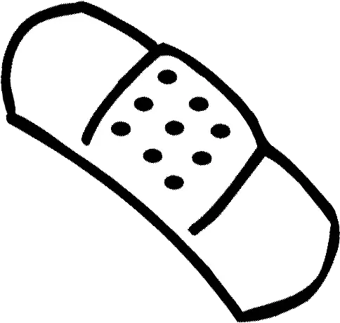 Download Bandaid Band Aid Coloring Page Image Clipart Png Bandage Black And White Bandaid Png