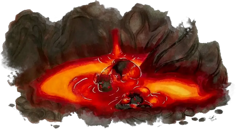 Life In Lava Watercolor Paint Png Lava Png