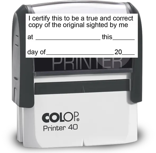 Allbiz Supplies Adelaide Justice Of The Peace Stamps Colop 40 Png Certified Stamp Png