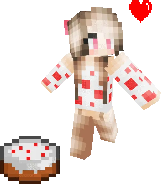 Download Skin Minecraft Girl Png Transparent Background Fictional Character Minecraft Heart Transparent