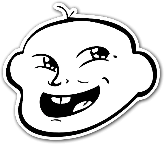Download Hd Baby Meme Sticker Baby Troll Face Png Troll Face Png No Background