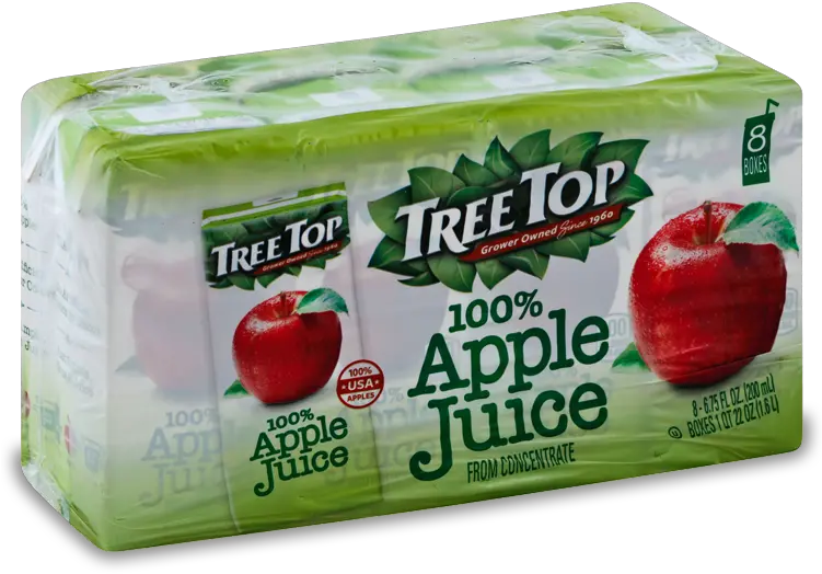 Apple Juice Box 8 Pack Tree Top Apple Juice Boxes Png Juice Box Png