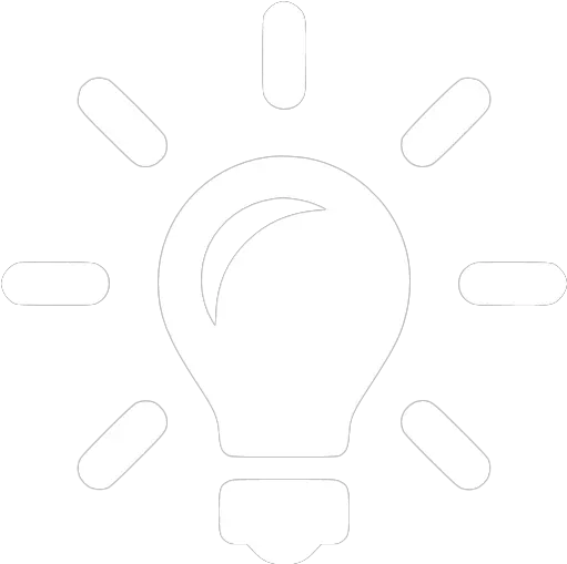 White Idea Icon Light Bulb Png White Lightbulb Transparent Background