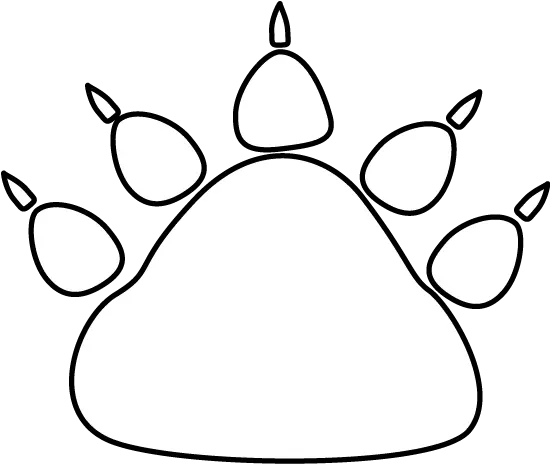 Black And White Bear Paw Print Black And White Paw Logo Png Paw Print Logo