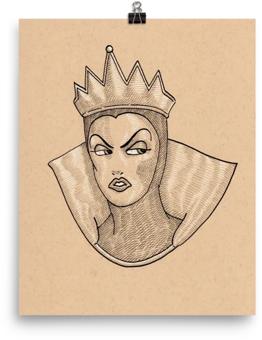 Grimhilde Evil Queen Art Print U2014 Megan Yiu Illustration Sketch Png Evil Queen Png