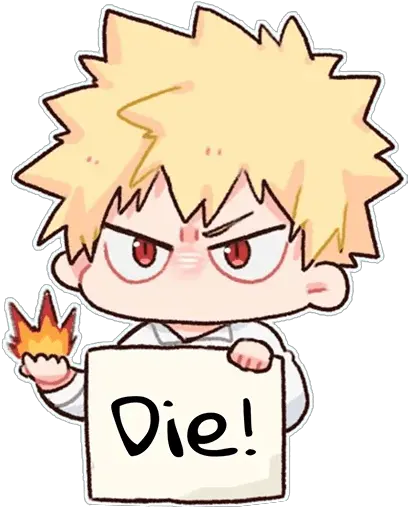 Bakugou Katsuki Telegram Sticker Bakugou Katsuki Stickers Png Bakugou Png