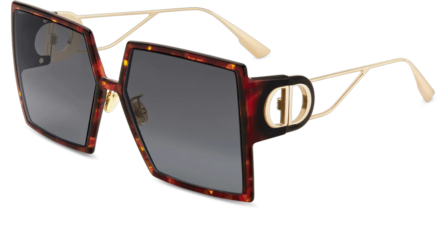 Dior Launches The New 30 Montaigne Dior 30 Montaigne Sunglasses Brown Png Square Glasses Png