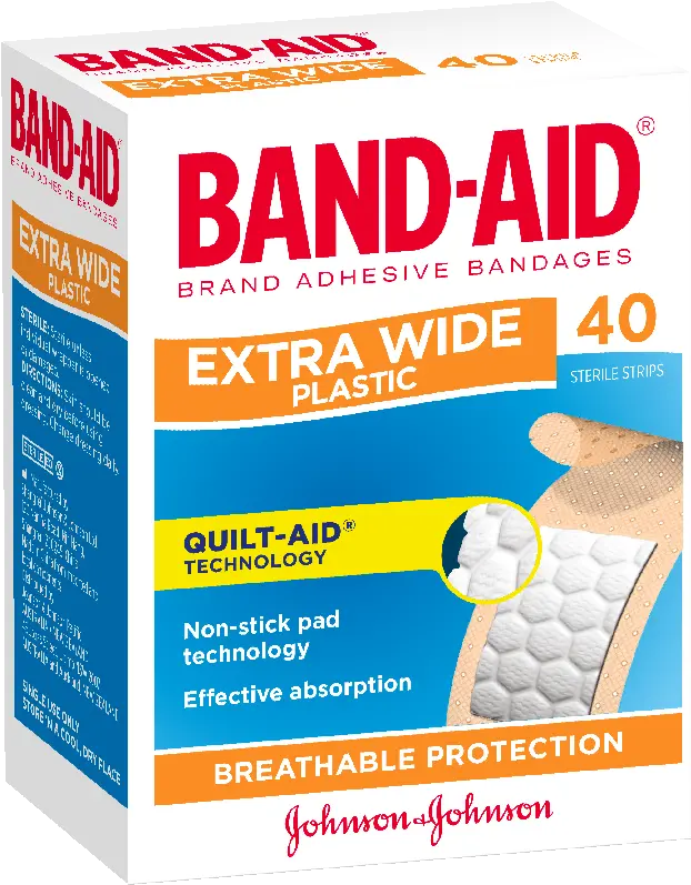 Adhesive Strips Extra Wide 40 Band Aid Brand Adhesive Band Aid Png Bandaid Png