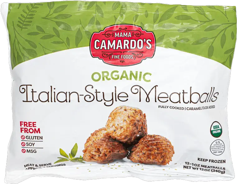 Organic Italian Style Meatballs Zweigleu0027s Quality Hot Mama Camardo Organic Meatball Png Meatball Png