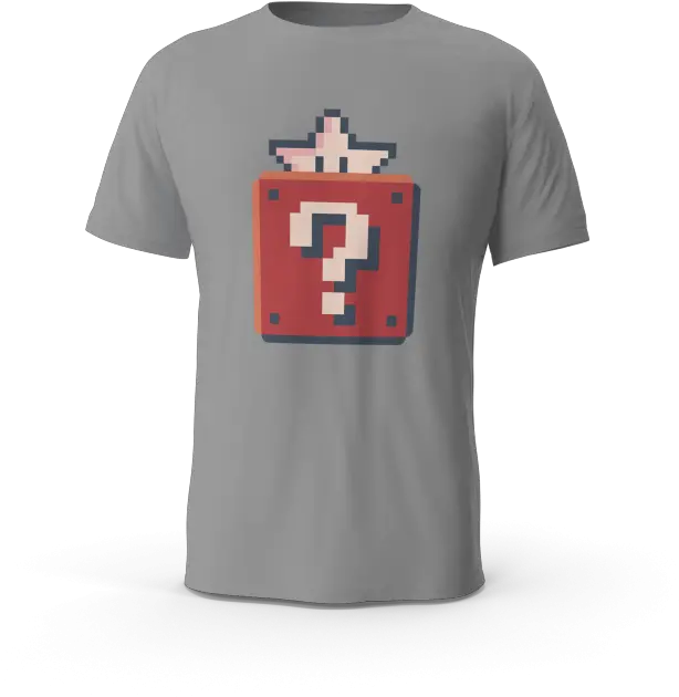 Mario Star Mens Charcoal Shirt Png