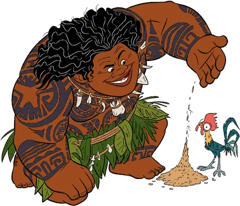 Moana Clip Art Disney Galore Moana Maui And Hei Hei Png Moana Transparent Background