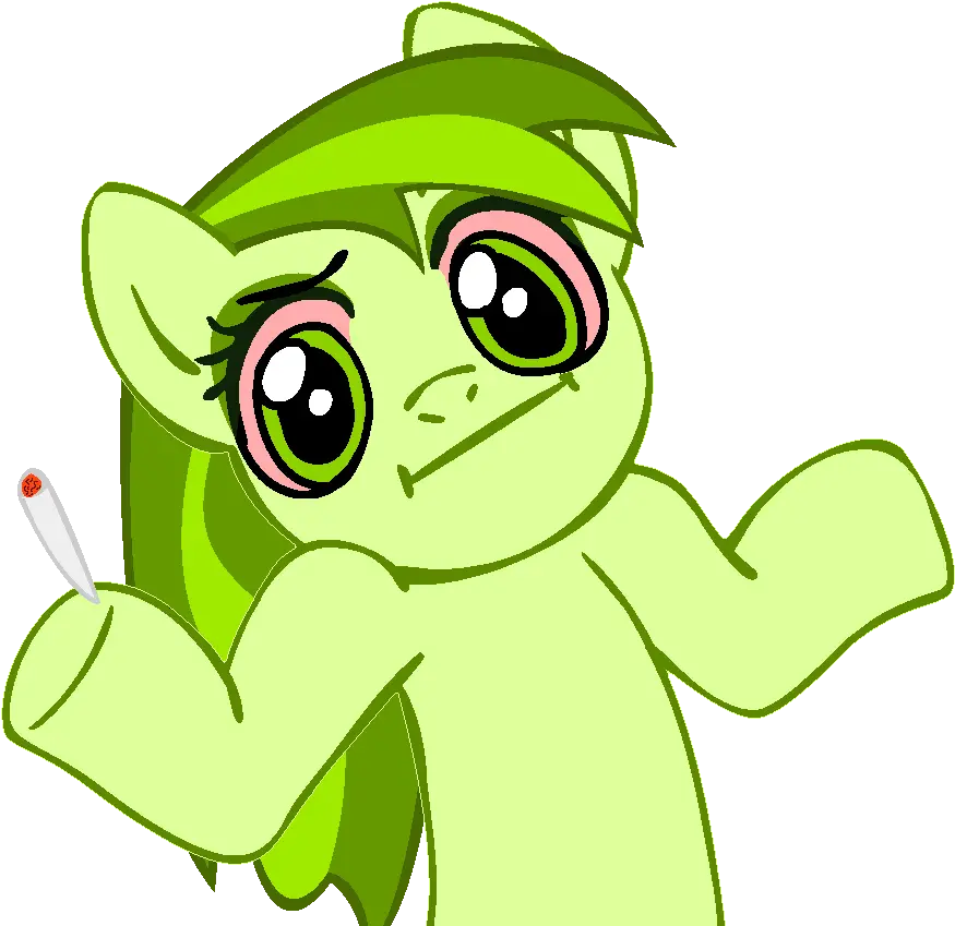 Weed Pony Shrug Pony Shrug Template Full Size Png My Little Pony Meme Png Shrug Emoji Png