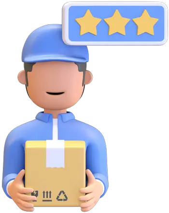Premium Top Rated Delivery Man Holding Package 3d Courier 3d Icon Png Package Delivery Icon
