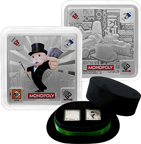 1 Oz Fine Silver 2 Coin Set Monopoly Mintage 5000 Monopoly Png Monopoly Money Png