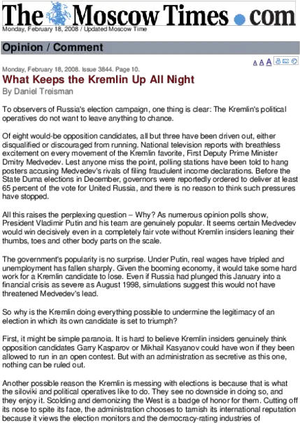 Pdf What Keeps The Kremlin Up All Night Moscow Times Moscow Times Png Putin Face Png