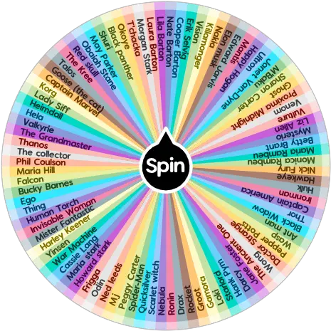 What Marvel Character Are You Spin The Wheel App Roblox Piggy Spin The Wheel Png Pepper Potts Png