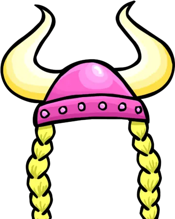 Pink Viking Helmet Club Penguin Rewritten Wiki Fandom Cartoon Viking Helmet With Braids Png Viking Helmet Png