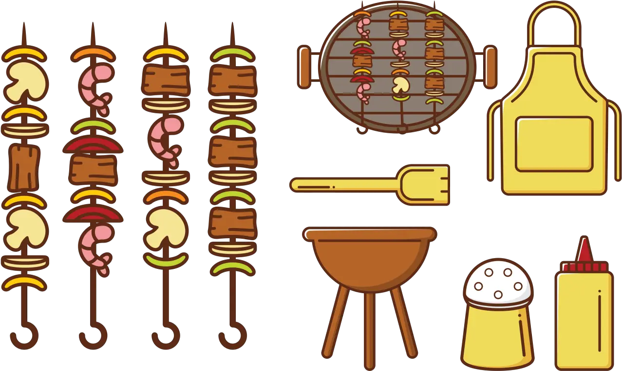 Download Grill Transparent Png Pictures Skewers Icon Png Barbecue Kebab Vector Png Grill Transparent