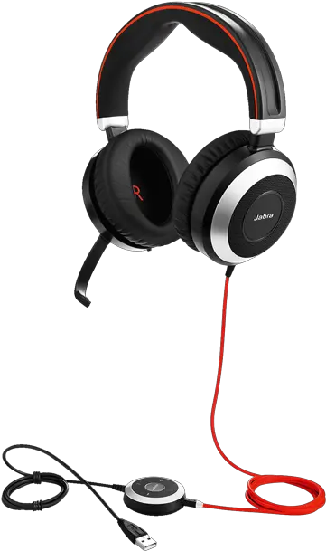 6 Best Noise Canceling Headsets For Call Centers Using Jabra Evolve 80 Png Headphones Transparent Background