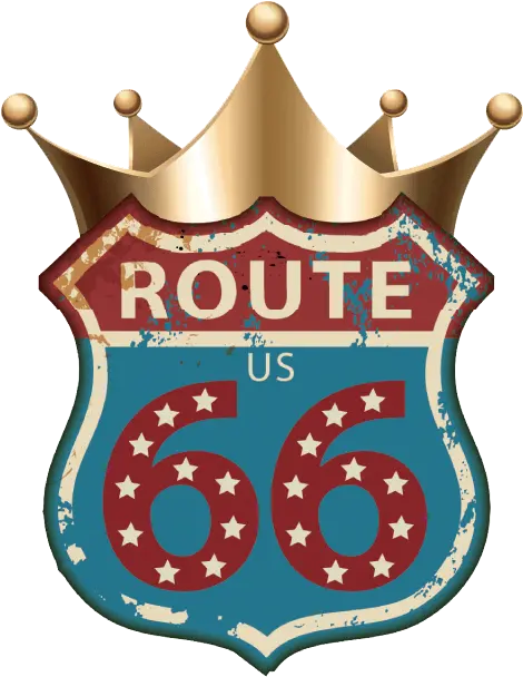 The Crown Of Route 66 Treacle Factory Vintage Route 66 Sign Png Route 66 Logo