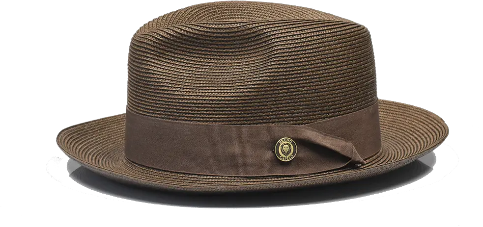 Bruno Capelo Dark Brown Fedora Braided Straw Hat Fn 825 Solid Png Straw Hat Transparent