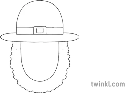 Leprechaun Hat 2 Black And White Illustration Twinkl Line Art Png Leprechaun Hat Png