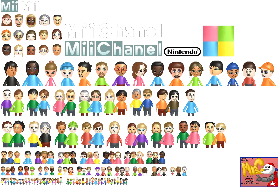 Full Sized Image Wii Menu Banner Nintendo Wii Mii Channel Png Wii Logo Png