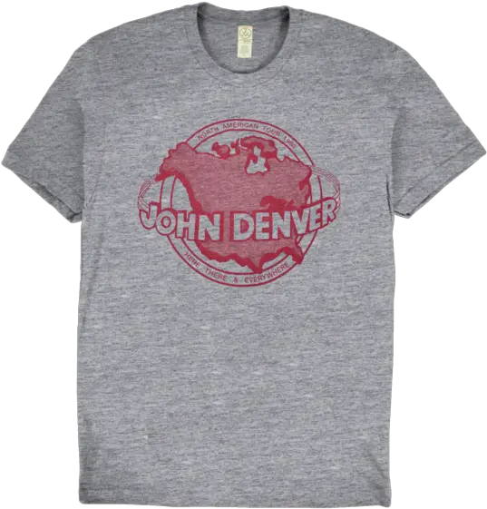 Globe Logo T Shirt Grey John Denver Online Store Active Shirt Png Globe Images For Logo