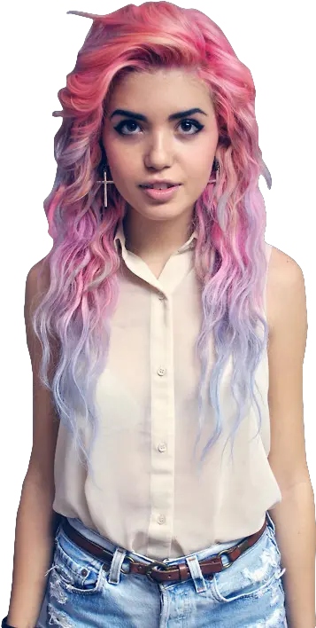 Png Image With Transparent Background People With Colorful Hair Model Transparent Background
