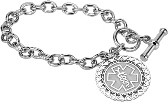 Alert Hearts Bracelet 26mm Solid Png Religious Icon Bracelet