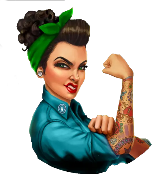 We Can Do It Girl Tattoo Clipart Transparent Rosie The Riveter Png Rosie The Riveter Png