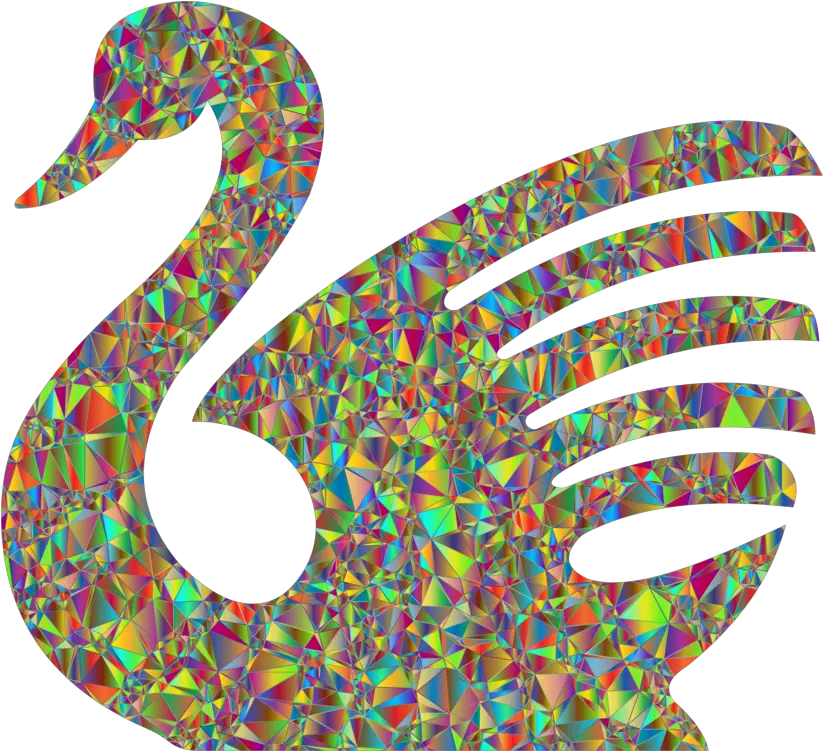 Linegoosemute Swan Png Clipart Royalty Free Svg Png Polychromatic Design Swan Png