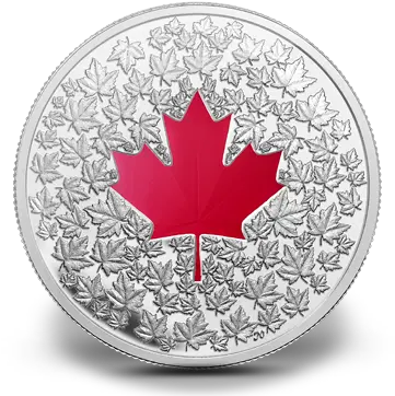20 Fine Silver Coin Maple Leaf Impression 2013 The Canada Maple Leaf Coin Png Red Leaf Logo