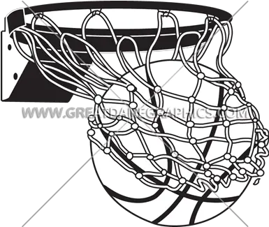 Banner Stock Flaming With Net Basketball Going In Hoop Drawing Png Flaming Basketball Png