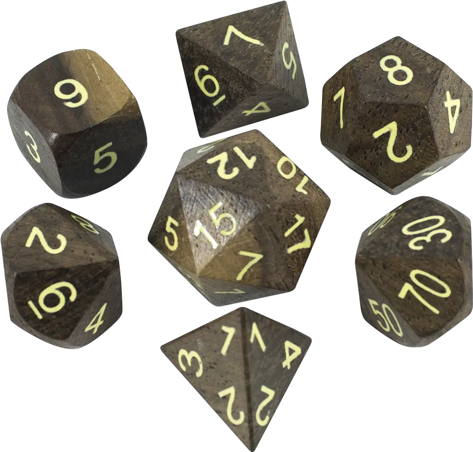 Wooden Dnd Dice Full Set Of Dnd Dice Png Dnd Dice Png
