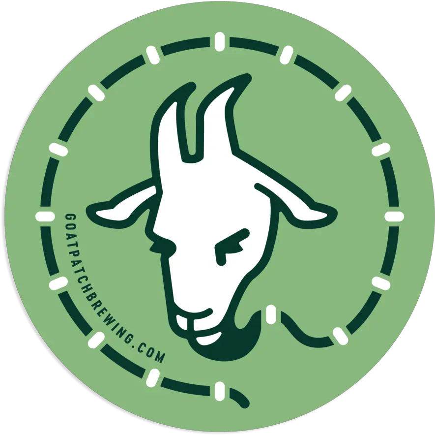 Goat Patch Beard Icon Light Green Sticker U2014 Colorado Springs Brewery Brewing Company Png Horns