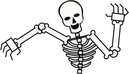 To Draw A Skeleton Skeleton Cartoon Transparent Background Png Skeleton Arm Png