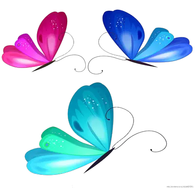 Blue Glowing Butterfly Png