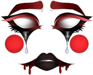 Qosmedix Sad Clown Roblox For Adult Png Clown Makeup Png