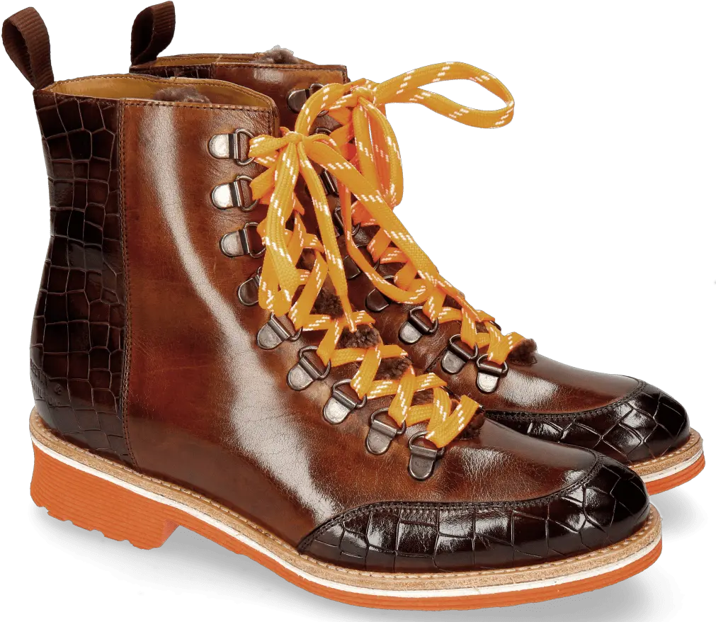 Amelie 71 Crock Mogano Wood Tongue Sherling Cognac Melvin Work Boots Png Tongue Transparent