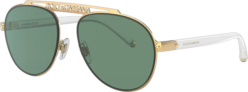 Dolce Gabbana Dg2235 57 Green Gold Goggles Png Dolce And Gabbana Logo