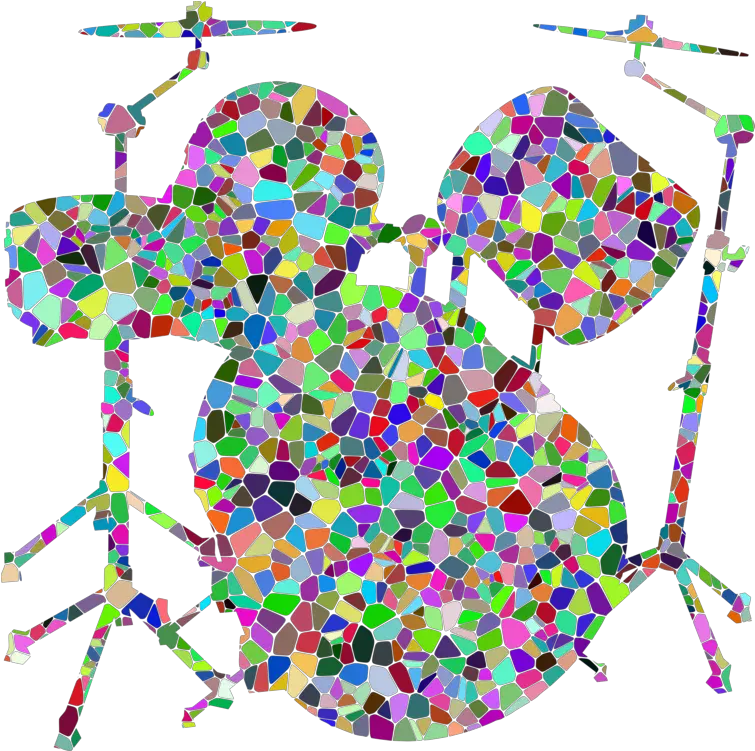 Drum Set Png Drum Kits Music Snare Drums Percussion Piano Clipart Silhouette Colourful Drum Set Transparent Background