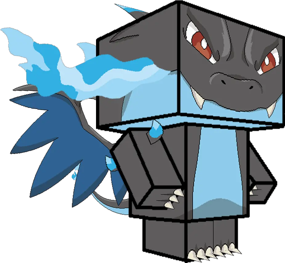 Download Hd Mega Charizard X 1 Papercraft Mega Charizard X Papercraft Pokemon Charizard X Png Charizard Transparent