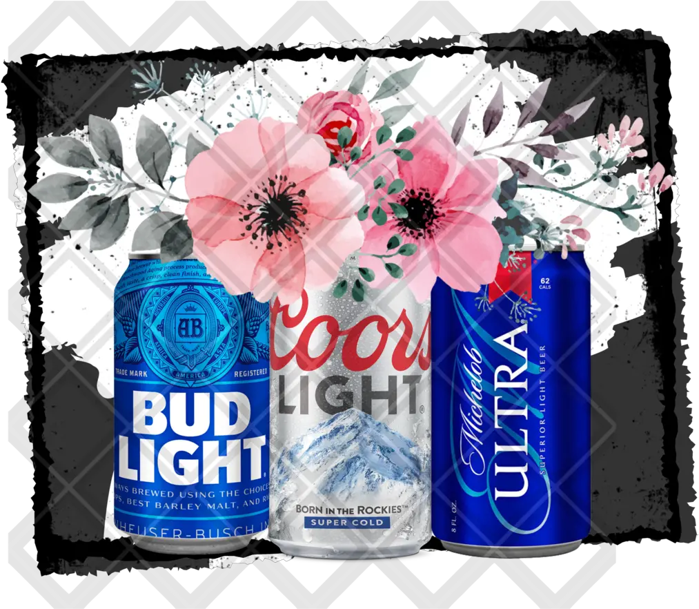 Download Beer Flower Blue Bottle Ultra Coors Light Bid Beer With Flowers Svg Png Bud Light Bottle Png