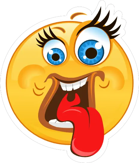 Crazy Wide Eyes Tongue Out Emoji Sticker Eyes Big Smile Emoji Png Tongue Out Emoji Png
